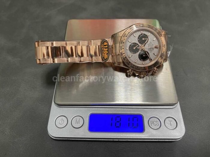 QF Factory Counterweight Rolex Daytona 116505 0014 40mm Full Rose Gold Meteorite Cosmograph S 8 Super Clone Watch,Clean Factory Watch