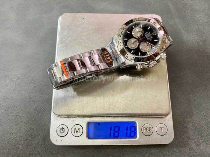 QF Factory Counterweight Rolex Daytona 126509 0001 40mm Full White Gold Black Dial 1 Super Clone Watch,Clean Factory Watch