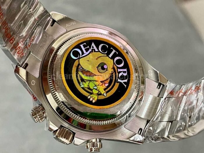 QF Factory Counterweight Rolex Daytona 126509 0001 40mm Full White Gold Black Dial 2 Super Clone Watch,Clean Factory Watch