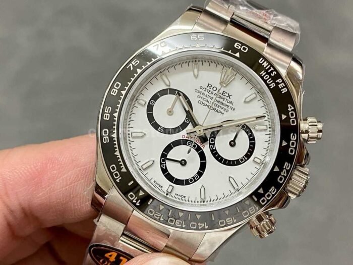 QF Factory Rolex Panda Daytona 126500LN 0001 40mm Full 904L White Dial 3 Super Clone Watch,Clean Factory Watch