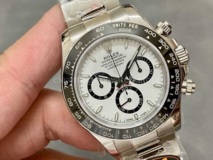 QF Factory Rolex Panda Daytona 126500LN 0001 40mm Full 904L White Dial 5 Super Clone Watch,Clean Factory Watch