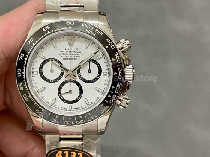 QF Factory Rolex Panda Daytona 126500LN 0001 40mm Full 904L White Dial 8 Super Clone Watch,Clean Factory Watch