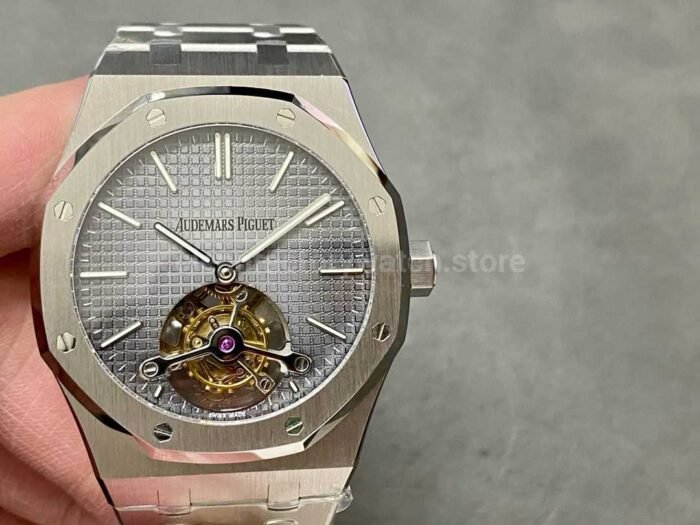 R8 Factory Audemars Piguet Royal Oak Tourbillon 26510PT.OO .1220PT.01 41mm Full Steel Grey Dial 3 Super Clone Watch,Clean Factory Watch