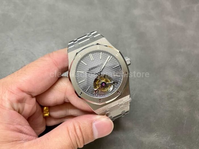 R8 Factory Audemars Piguet Royal Oak Tourbillon 26510PT.OO .1220PT.01 41mm Full Steel Grey Dial 5 Super Clone Watch,Clean Factory Watch