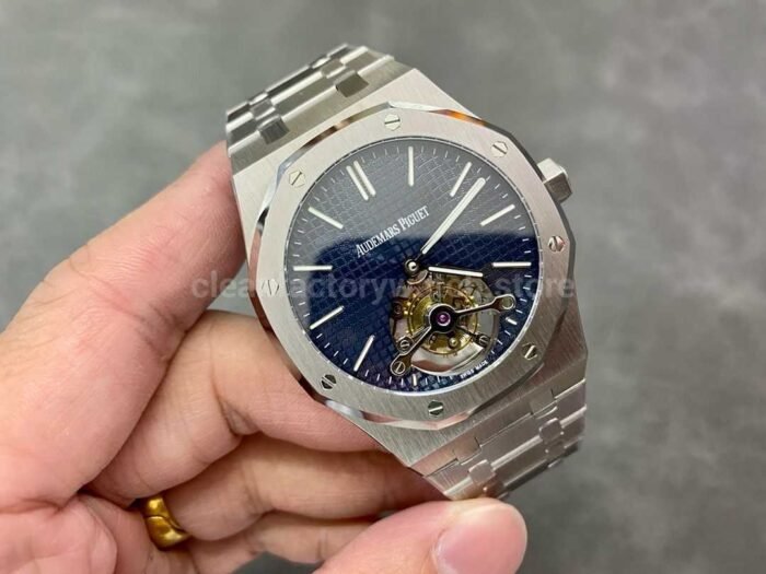 R8 Factory Audemars Piguet Royal Oak Tourbillon 26510ST.OO.1220ST.01 41mm Full Steel Blue Dial - Image 4
