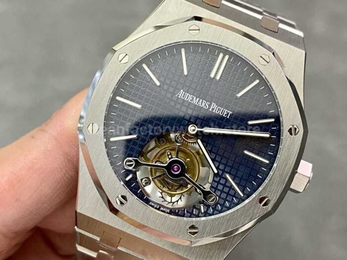 R8 Factory Audemars Piguet Royal Oak Tourbillon 26510ST.OO.1220ST.01 41mm Full Steel Blue Dial - Image 3