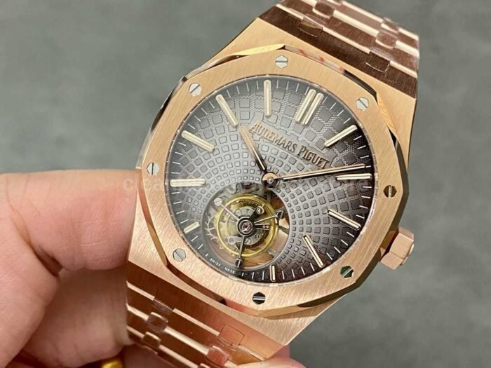 R8 Factory Audemars Piguet Royal Oak Tourbillon 26530OR.OO .1220OR.01 41mm Full Steel Grey Dial 7 Super Clone Watch,Clean Factory Watch