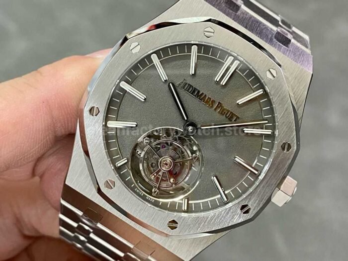 R8 Factory Audemars Piguet Royal Oak Tourbillon 26530TI.OO .1220TI.01 41mm Full Titanium Gre 7 Super Clone Watch,Clean Factory Watch