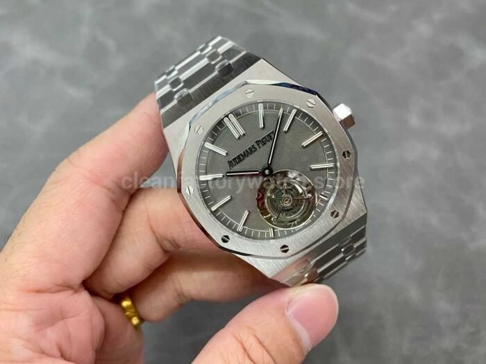 R8 Factory Audemars Piguet Royal Oak Tourbillon 26530TI.OO .1220TI.01 41mm Full Titanium Gre 9 Super Clone Watch,Clean Factory Watch