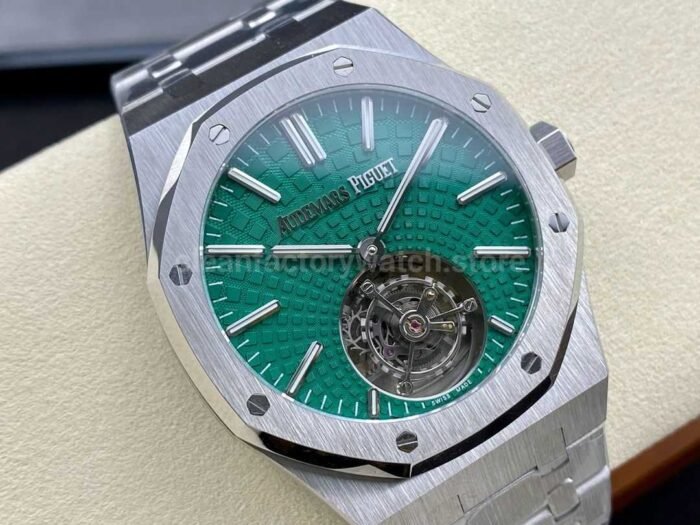 R8 Factory Audemars Piguet Royal Oak Tourbillon 26534TI.OO .1220TI.01 41mm Full Steel Green Di 3 Super Clone Watch,Clean Factory Watch