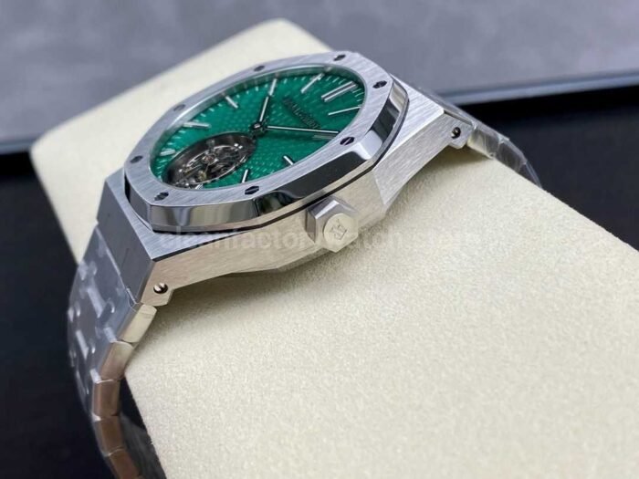 R8 Factory Audemars Piguet Royal Oak Tourbillon 26534TI.OO .1220TI.01 41mm Full Steel Green Di 8 Super Clone Watch,Clean Factory Watch