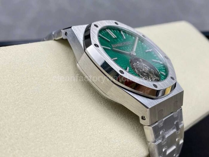 R8 Factory Audemars Piguet Royal Oak Tourbillon 26534TI.OO .1220TI.01 41mm Full Steel Green Di 9 Super Clone Watch,Clean Factory Watch