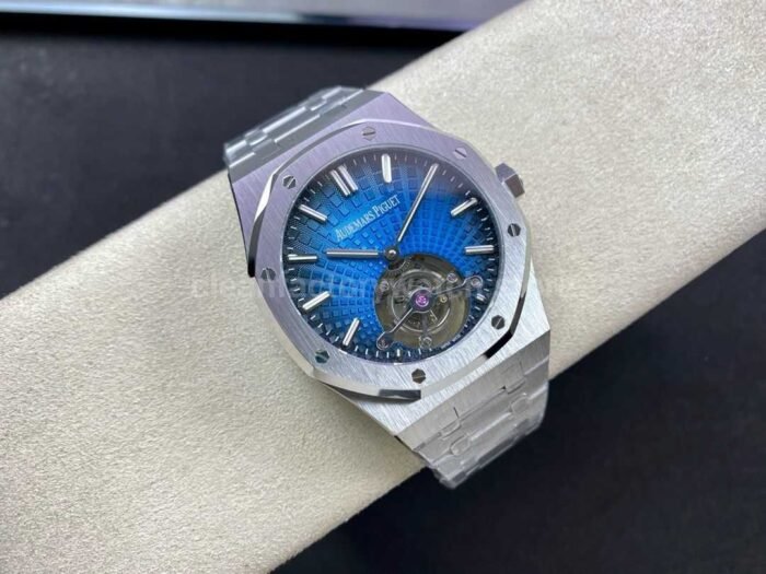 R8 Factory Audemars Piguet Royal Oak Tourbillon 26730TI.OO .1320TI.04 41mm Full Steel Blue Dial 3 Super Clone Watch,Clean Factory Watch