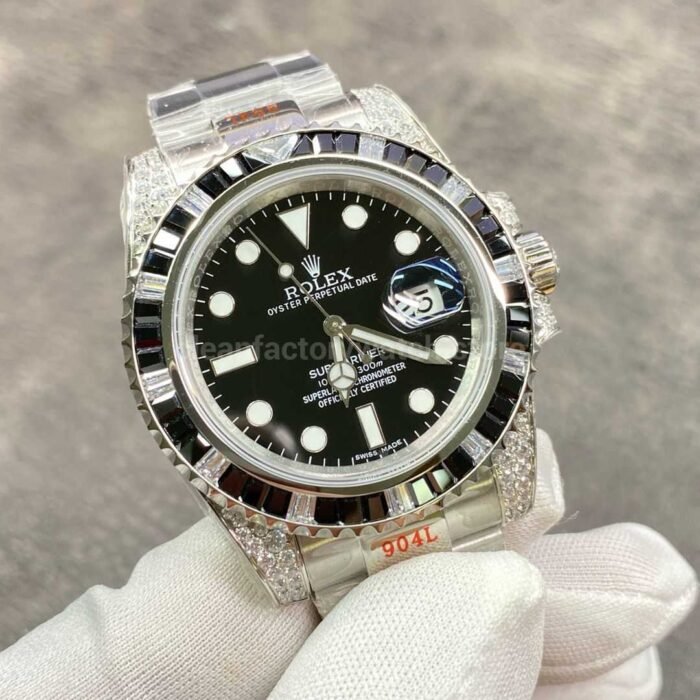 ROF Factory Rolex Submariner Date 116659SABR 40mm Diamond Bezel Full 904L Black Dial 8 Super Clone Watch,Clean Factory Watch