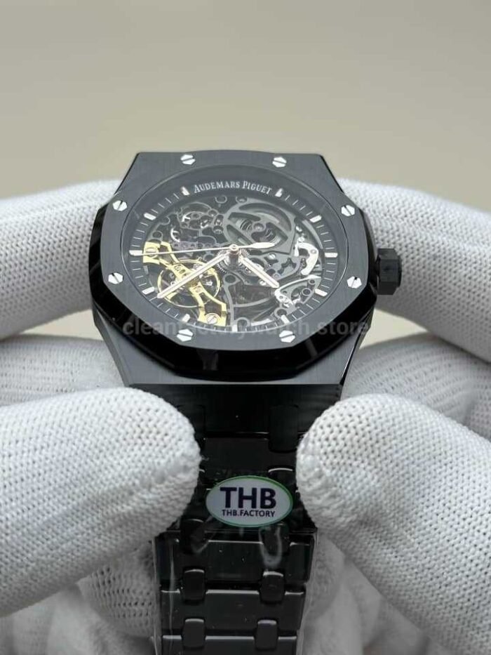 THB Factory Audemars Piguet Royal Oak Double Balance Wheel Openworked 15416CE.OO.1225CE.01 41mm Full Ceramics Skeletonized Dial - Image 4