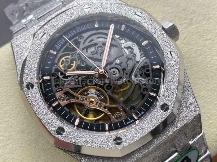 THB Factory Frosted Audemars Piguet Royal Oak 15407BC.GG .1224BC.01 41mm Full Steel Skel 3 Super Clone Watch,Clean Factory Watch
