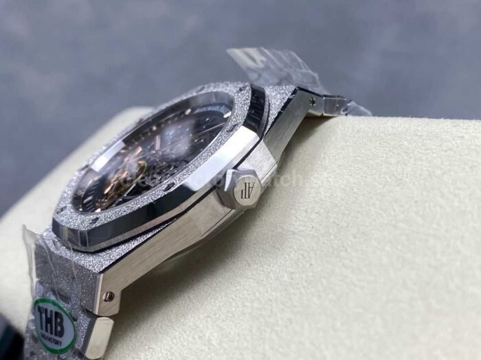THB Factory Frosted Audemars Piguet Royal Oak 15407BC.GG .1224BC.01 41mm Full Steel Skel Super Clone Watch,Clean Factory Watch