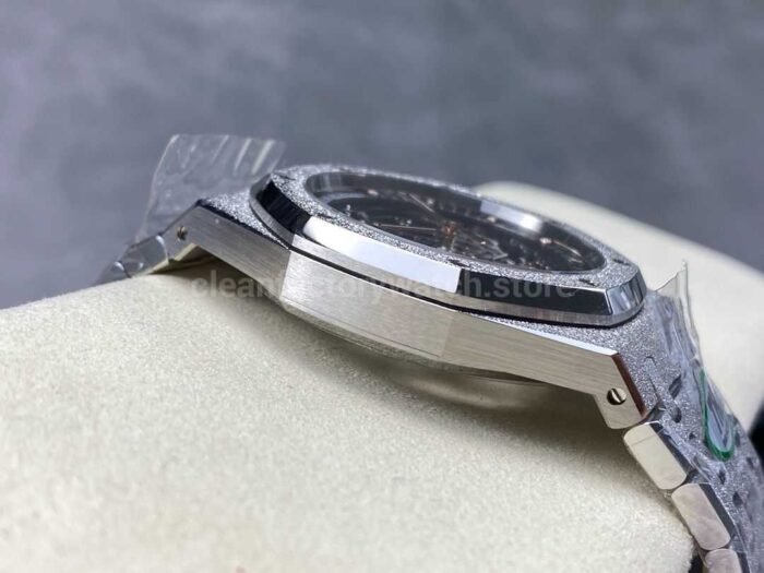 THB Factory Frosted Audemars Piguet Royal Oak 15407BC.GG .1224BC.01 41mm Full Steel Skel 8 Super Clone Watch,Clean Factory Watch