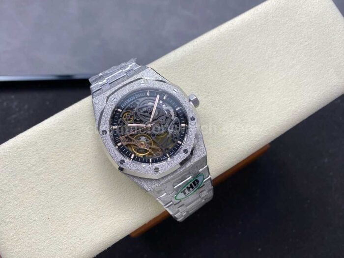 THB Factory Frosted Audemars Piguet Royal Oak 15407BC.GG .1224BC.01 41mm Full Steel Skelet 1 Super Clone Watch,Clean Factory Watch