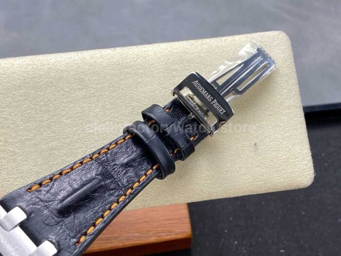 TK Factory Audemars Piguet Royal Oak Offshore Chronograph Volcano 26170ST.OO.D101CR.01 42mm Steel Leather Strap Orange Arabic Numerals Black Dial - Image 9
