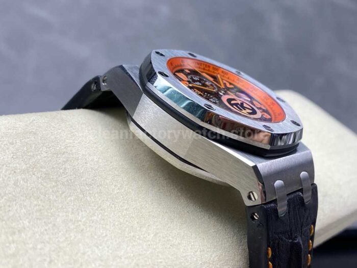 TK Factory Audemars Piguet Royal Oak Offshore Chronograph Volcano 26170ST.OO.D101CR.01 42mm Steel Leather Strap Orange Arabic Numerals Black Dial - Image 5