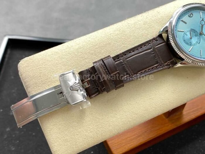 TW Factory Rolex 1908 M52506-0002 39mm Platinum Leather Strap Arabic Numerals Ice Blue Dial - Image 8