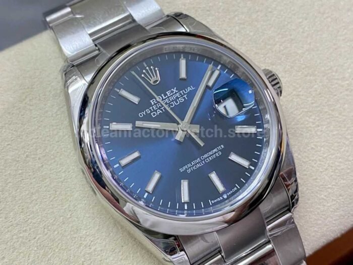 VS Factory Rolex Datejust 126200 0006 36mm Smooth Bezel Full 904L Blue Dial 9 Super Clone Watch,Clean Factory Watch