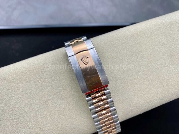 VS Factory Rolex Datejust 126231-0039 36mm Half Rose Gold Diamond Fluted Motif Silver Dial Jubilee - Image 8