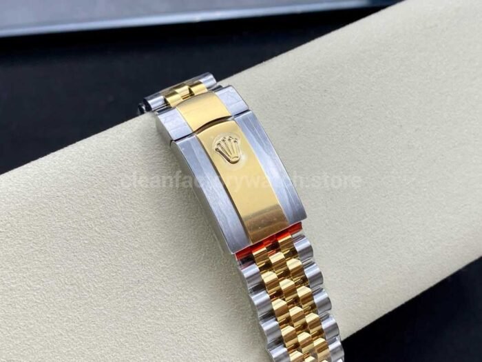 VS Factory Rolex Datejust 126233 0015 36mm Half Yellow Gold Champagne Dial Jubilee 7 Super Clone Watch,Clean Factory Watch