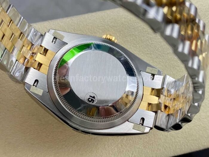 VS Factory Rolex Datejust 126233 0039 36mm Half Yellow Gold Fluted Motif Champagne Dial Jubilee 8 Super Clone Watch,Clean Factory Watch