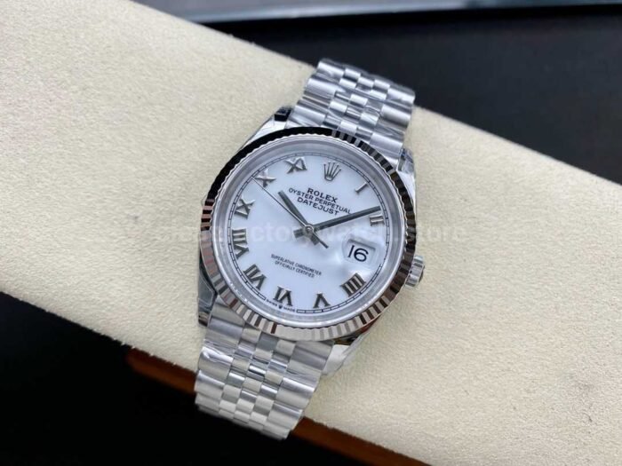 VS Factory Rolex Datejust 126234 0025 36mm Full 904L Roman Numerals White Dial Jubilee 3 Super Clone Watch,Clean Factory Watch