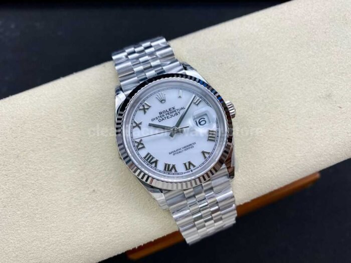 VS Factory Rolex Datejust 126234 0025 36mm Full 904L Roman Numerals White Dial Jubilee 4 Super Clone Watch,Clean Factory Watch