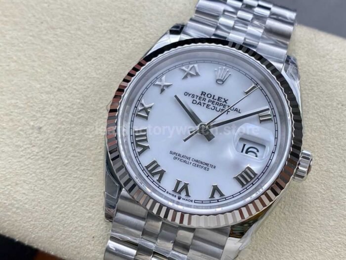 VS Factory Rolex Datejust 126234 0025 36mm Full 904L Roman Numerals White Dial Jubilee 7 Super Clone Watch,Clean Factory Watch