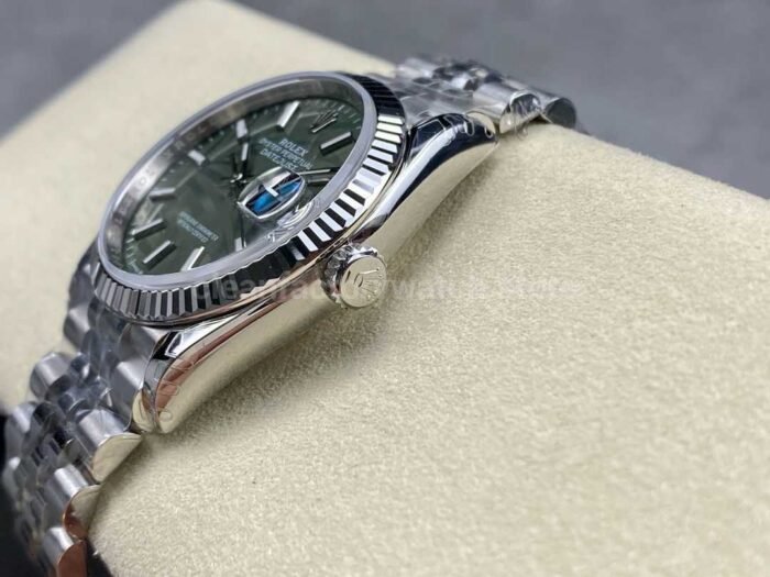 VS Factory Rolex Datejust 126234-0047 36mm Full 904L Olive Green Palm Motif Dial Jubilee - Image 6