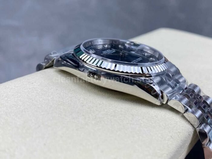VS Factory Rolex Datejust 126234-0057 36mm Full 904L Diamond Fluted Motif Blue Dial Jubilee - Image 5
