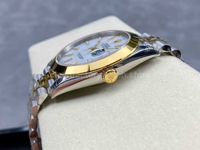VS Factory Rolex Datejust 126303-0016 41mm Gold Smooth Bezel Half Yellow Gold White Dial Rolex Datejust - Image 6