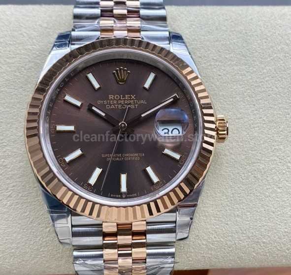 VS Factory Rolex Datejust 126331 0002 41mm Half Rose Gold Brown Dial Jubilee (1) VS Factory Rolex Datejust 126331-0002 41mm Half Rose Gold Brown Dial Jubilee - Image 1