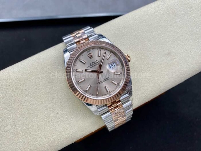 VS Factory Rolex Datejust 126331-0010 41mm Half Rose Gold Pink Dial Jubilee - Image 4