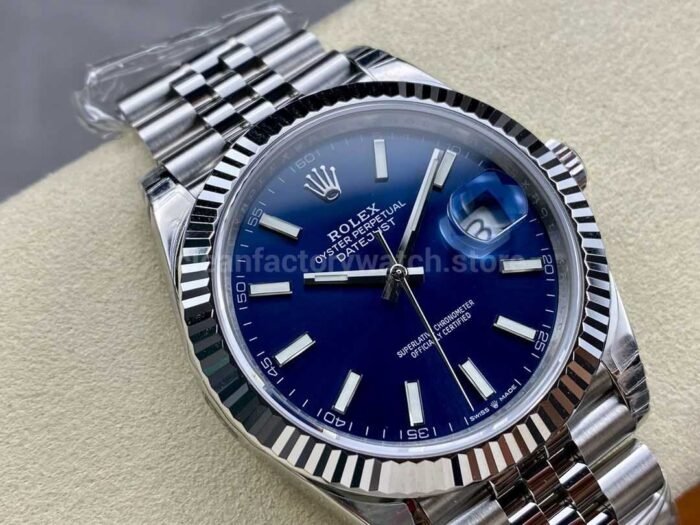 VS Factory Rolex Datejust 126334 0002 41mm Full 904L Blue Dial Jubilee 3 Super Clone Watch,Clean Factory Watch
