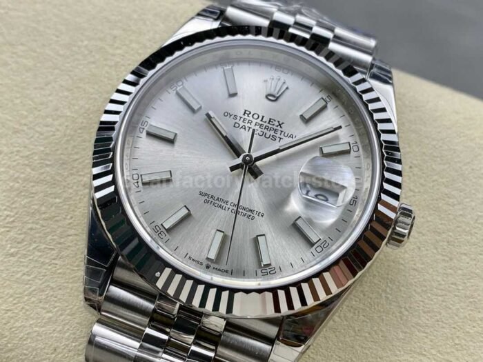 VS Factory Rolex Datejust 126334-0004 41mm Full 904L Silver Dial Jubilee - Image 3