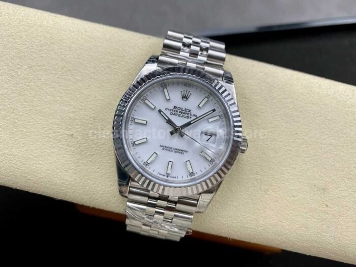 VS Factory Rolex Datejust 126334-0010 41mm Full 904L White Dial Jubilee - Image 5
