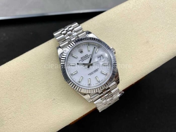 VS Factory Rolex Datejust 126334-0010 41mm Full 904L White Dial Jubilee - Image 4