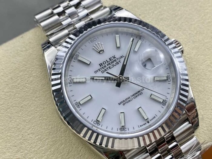 VS Factory Rolex Datejust 126334-0010 41mm Full 904L White Dial Jubilee - Image 2