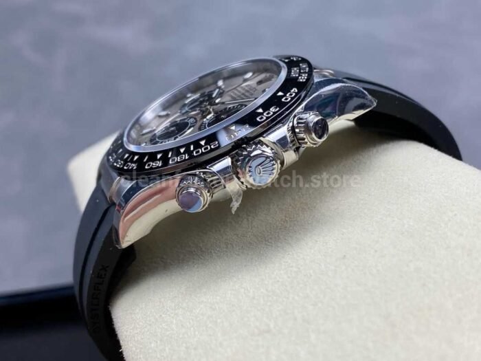 VS Factory Rolex Daytona 116519LN 0027 40MM White Gold Rubber Strap Grey Dial 9 Super Clone Watch,Clean Factory Watch