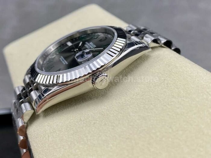VS Factory Rolex Wimbledon Datejust 126334-0022 41mm Full 904L Roman Number Grey Dial Jubilee - Image 6