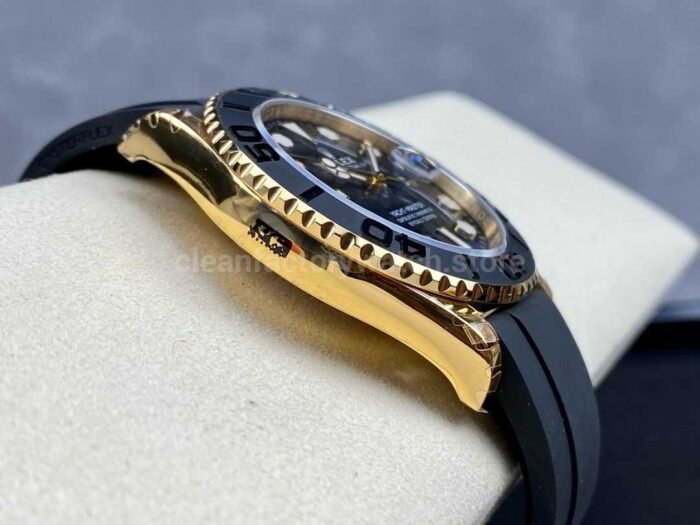 VS Factory Rolex Yacht-Master 42 226658 42mm Yellow Gold Rubber Strap Black Dial - Image 5