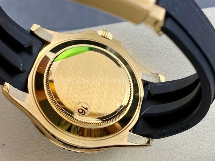 VS Factory Rolex Yacht-Master 42 226658 42mm Yellow Gold Rubber Strap Black Dial - Image 7