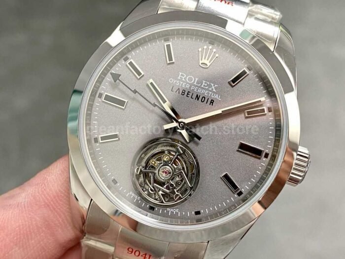 YS Factory Rolex Tourbillons Label Noir 116400 LNT01HS 40mm Full 904L Grey Dial 2 Super Clone Watch,Clean Factory Watch