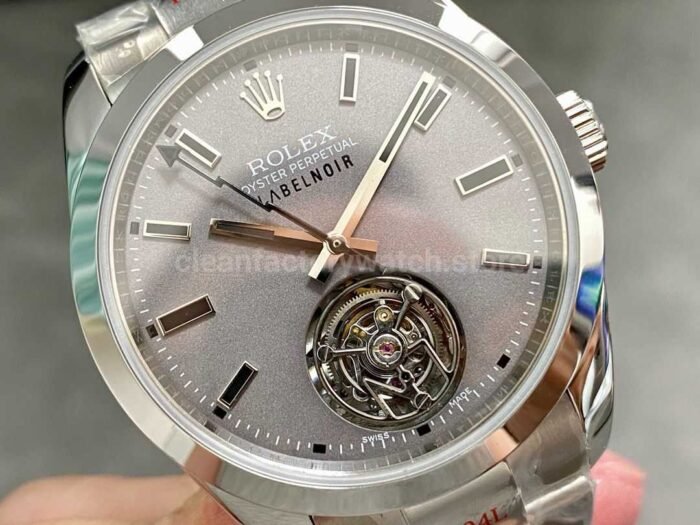 YS Factory Rolex Tourbillons Label Noir 116400 LNT01HS 40mm Full 904L Grey Dial 8 Super Clone Watch,Clean Factory Watch