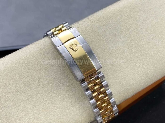 ZQ Factory Rolex Datejust 126333-0006 41mm Half Yellow Gold Diamond Black Dial Jubilee - Image 8